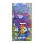 Pokémon trading card game packaging with a purple character and colorful design.
