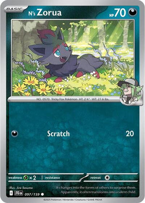 Pokemon TCG - SV09: Journey Together - N's Zorua - 097/159