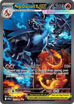 Pokemon TCG - ME02: Phantasmal Flames - Mega Charizard X ex - 125/094 - Holofoil