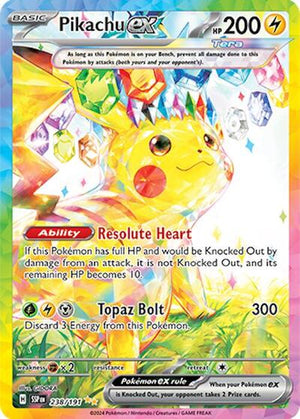 Pokemon TCG - SV08: Surging Sparks - Pikachu ex - 238/191 - Holofoil