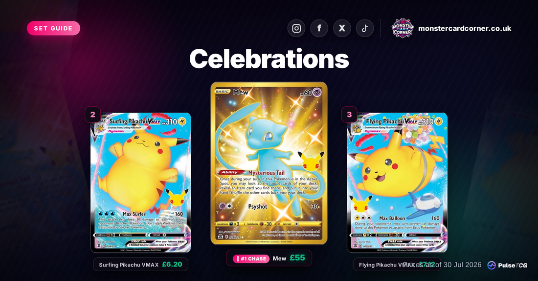 Celebrations Pokemon Card List & Prices (UK) - Chase Cards & Set Value