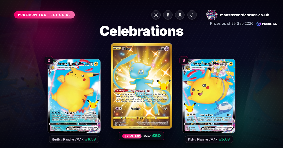 Celebrations Set Guide - top chase cards