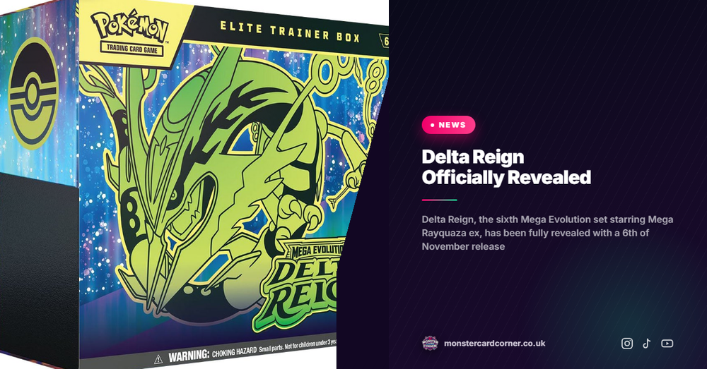 Delta Reign Officially Revealed: Mega Rayquaza ex Headlines November's Big Set