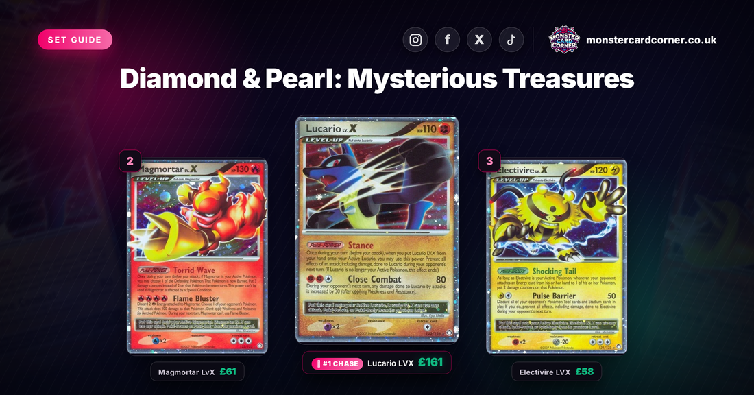Diamond & Pearl: Mysterious Treasures Pokemon TCG Card List & Prices (UK) - Chase Cards & Set Value