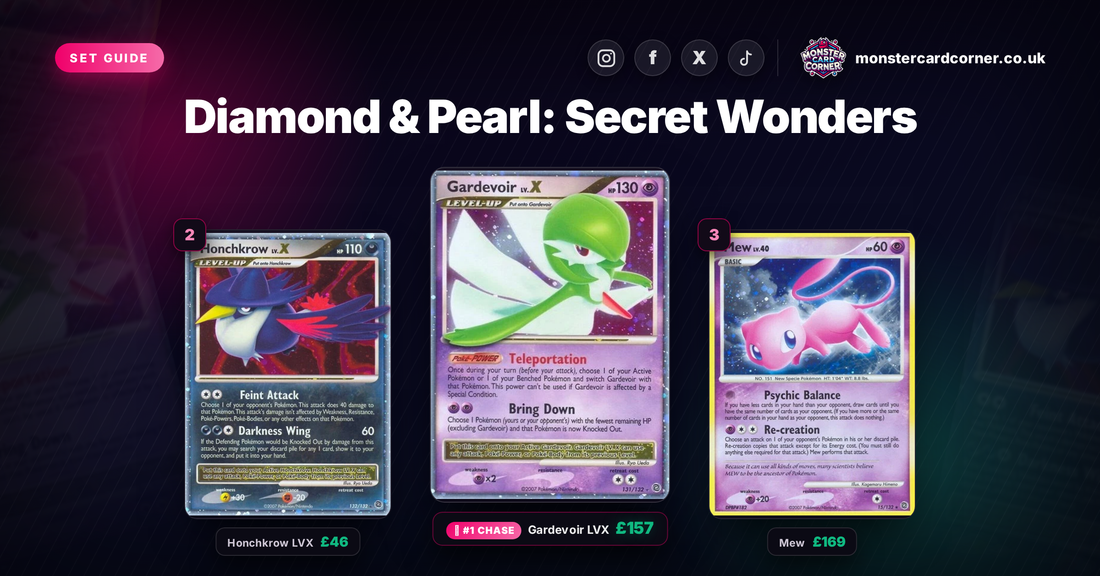 Diamond & Pearl: Secret Wonders Pokemon TCG Card List & Prices (UK) - Chase Cards & Set Value