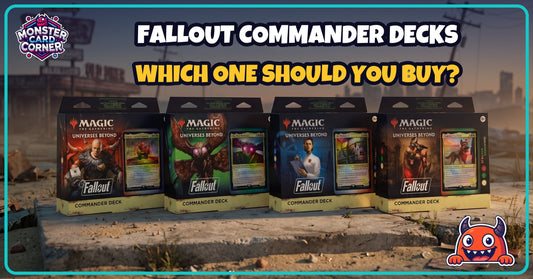 Magic: The Gathering Fallout Commander decks Hail, Caesar, Mutant Menace, Science! and Scrappy Survivors in a wasteland