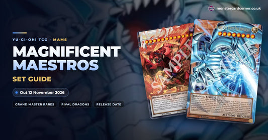 Magnificent Maestros Yu-Gi-Oh! TCG set guide: Blue-Eyes White Dragon, the White Phantom Beast and Red Nova Dragon - Burning Soul