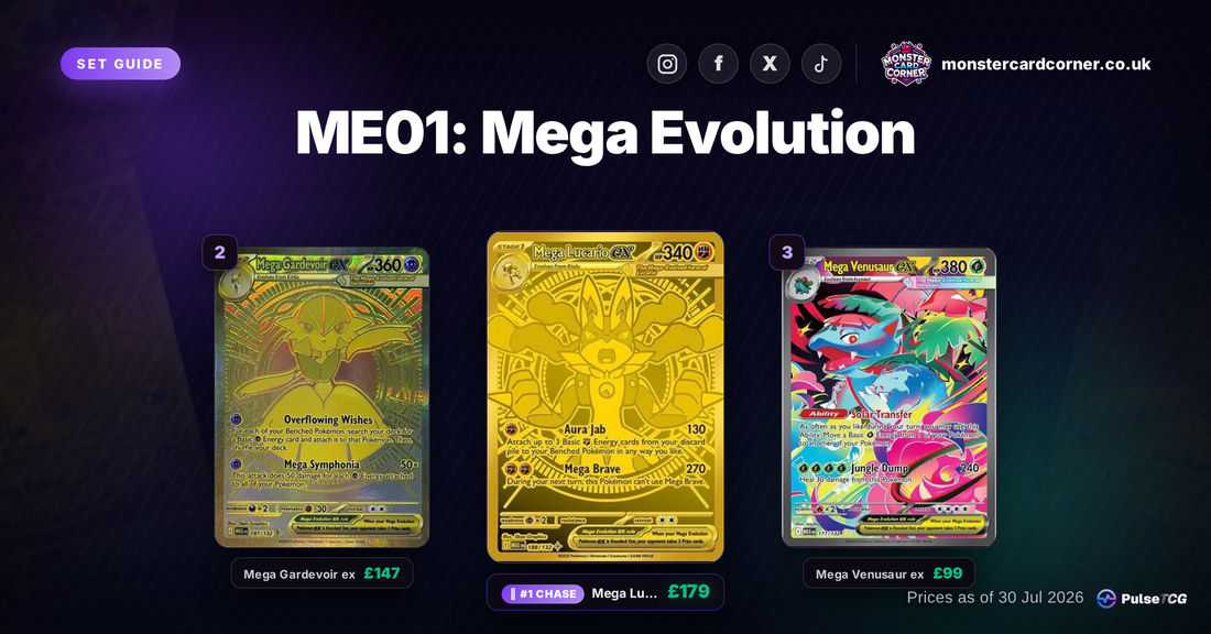 Mega Evolution Pokemon Card List & Prices (UK) - Chase Cards & Set Value