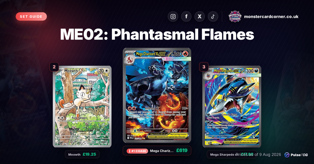 Phantasmal Flames Pokemon Card List & Prices (UK) - Chase Cards & Set Value