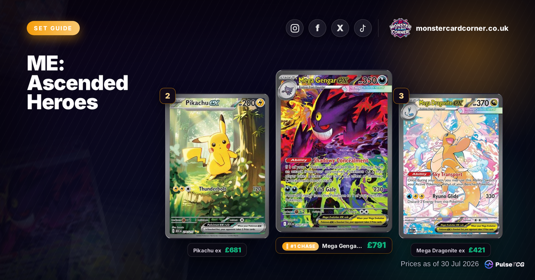 Ascended Heroes Pokemon Card List & Prices (UK) - Chase Cards & Set Value