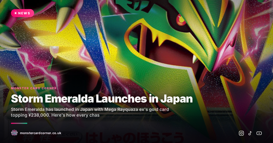Storm Emeralda Launches in Japan: Mega Rayquaza ex Commands Top Prices