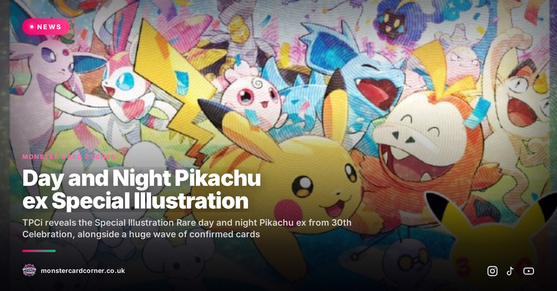 Day and Night Pikachu ex Special Illustration Rares Revealed for 30th Celebration