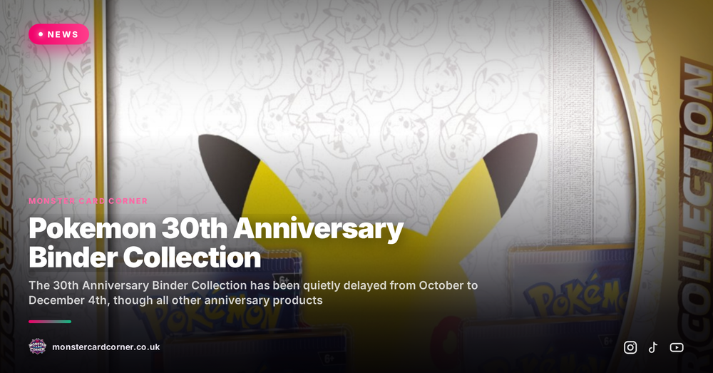 Pokemon 30th Anniversary Binder Collection Pushed Back to December