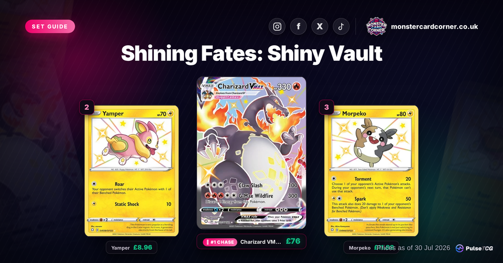Shining Fates: Shiny Vault Pokemon Card List & Prices (UK) - Chase Cards & Set Value