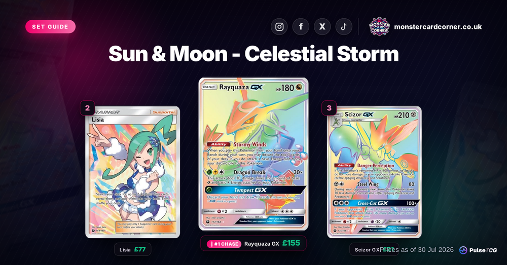 Celestial Storm Pokemon Card List & Prices (UK) - Chase Cards & Set Value