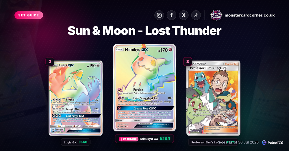 Lost Thunder Pokemon Card List & Prices (UK) - Chase Cards & Set Value