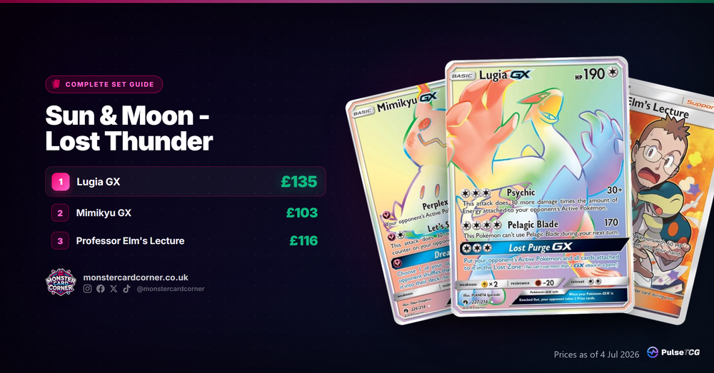 Sun & Moon - Lost Thunder Pokemon TCG - Set Guide & Prices