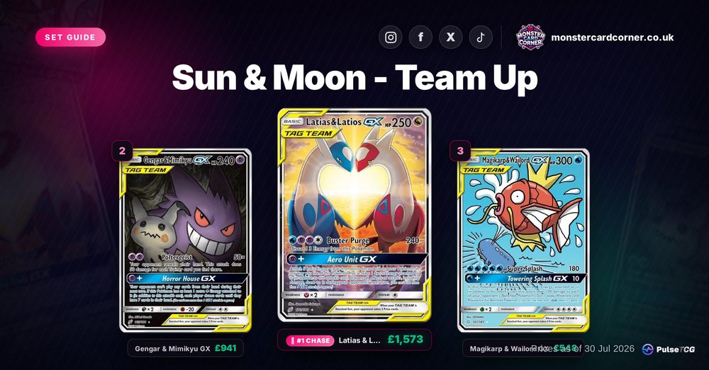 Team Up Pokemon Card List & Prices (UK) - Chase Cards & Set Value