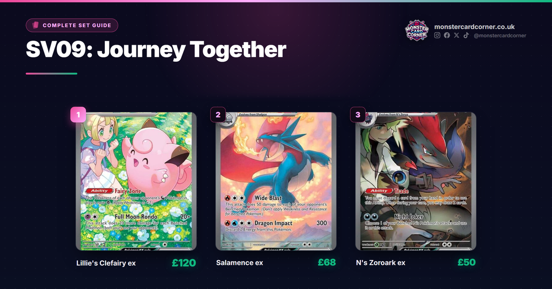 SV09: Journey Together - Complete Set Guide, Chase Cards & Prices