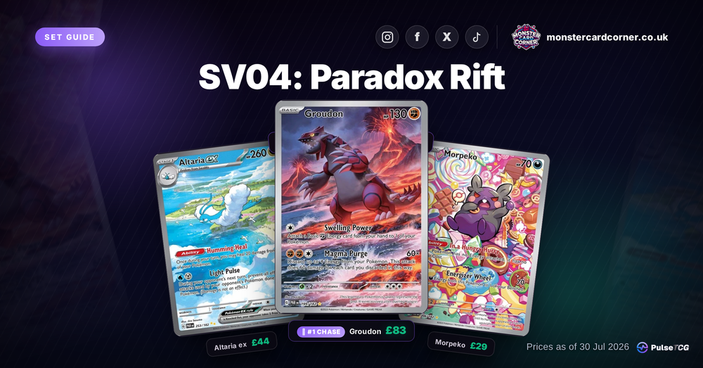 Paradox Rift Pokemon Card List & Prices (UK) - Chase Cards & Set Value