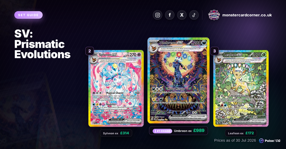 Prismatic Evolutions Pokemon Card List & Prices (UK) - Chase Cards & Set Value