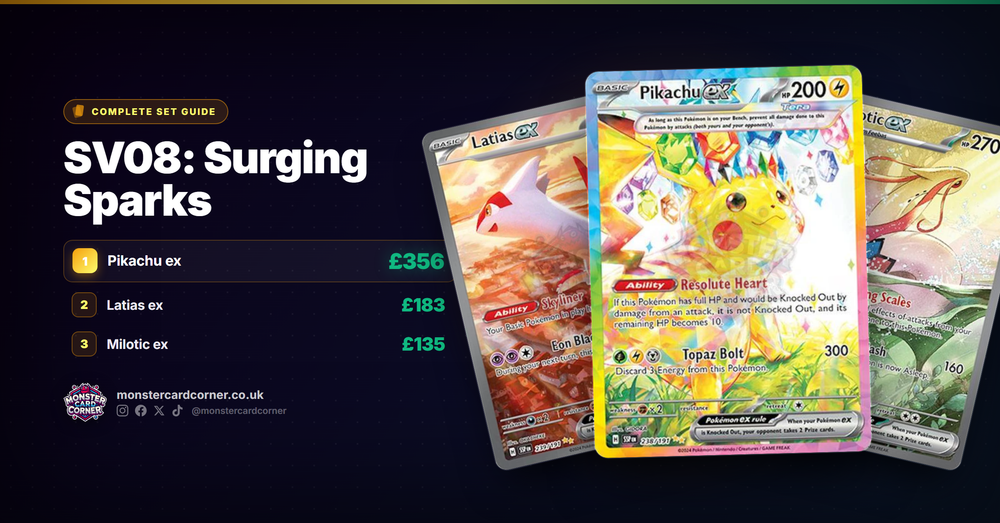 SV08: Surging Sparks - Complete Set Guide, Chase Cards & Prices