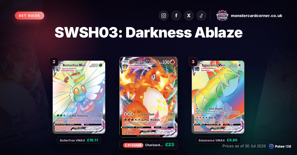 Darkness Ablaze Pokemon Card List & Prices (UK) - Chase Cards & Set Value