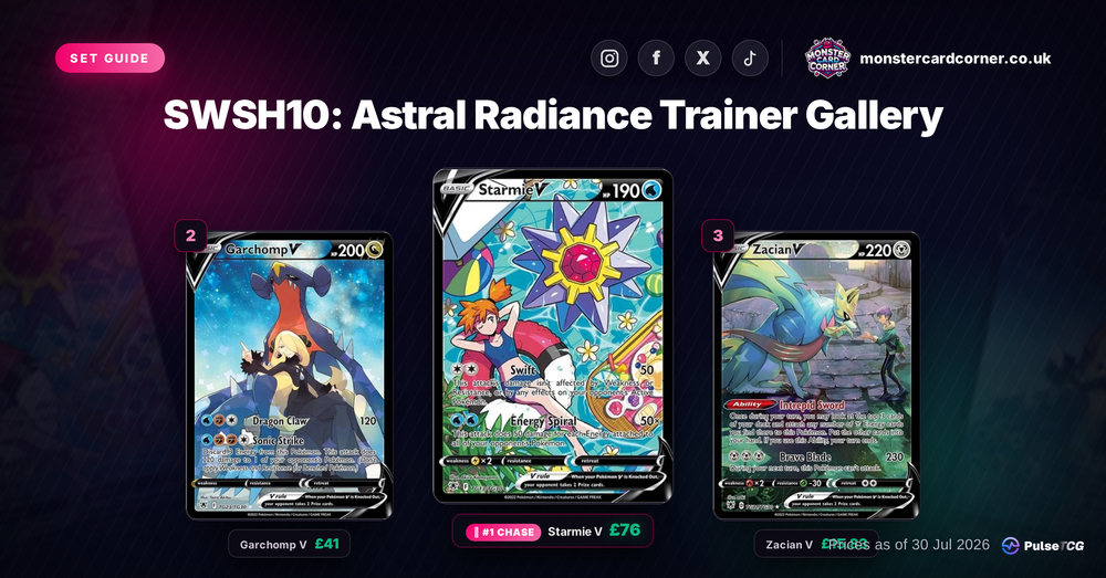 Astral Radiance Trainer Gallery Pokemon Card List & Prices (UK) - Chase Cards & Set Value