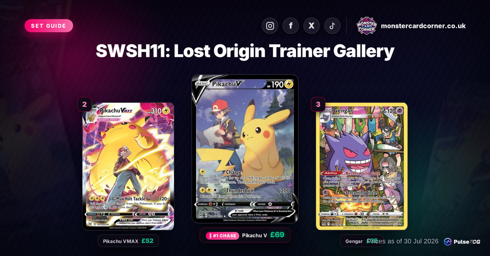 Lost Origin Trainer Gallery Pokemon Card List & Prices (UK) - Chase Cards & Set Value