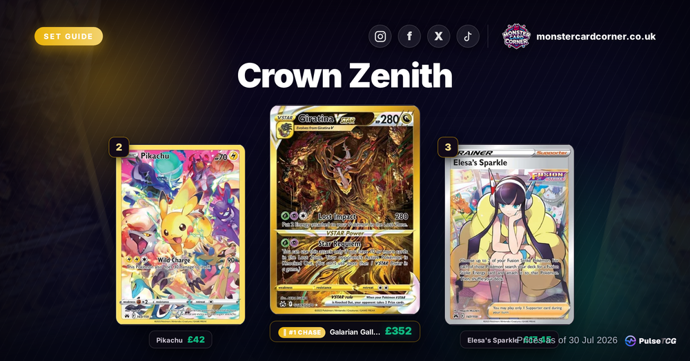 Crown Zenith Pokemon Card List & Prices (UK) - Chase Cards & Set Value