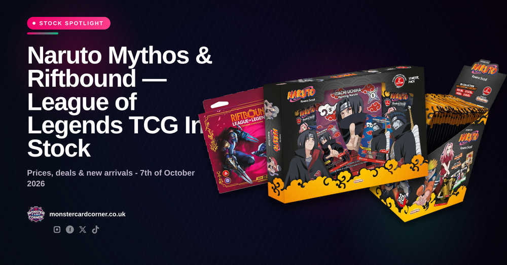Naruto Mythos & Riftbound — League of Legends TCG In Stock (October 2026): Prices, Deals & New Arrivals