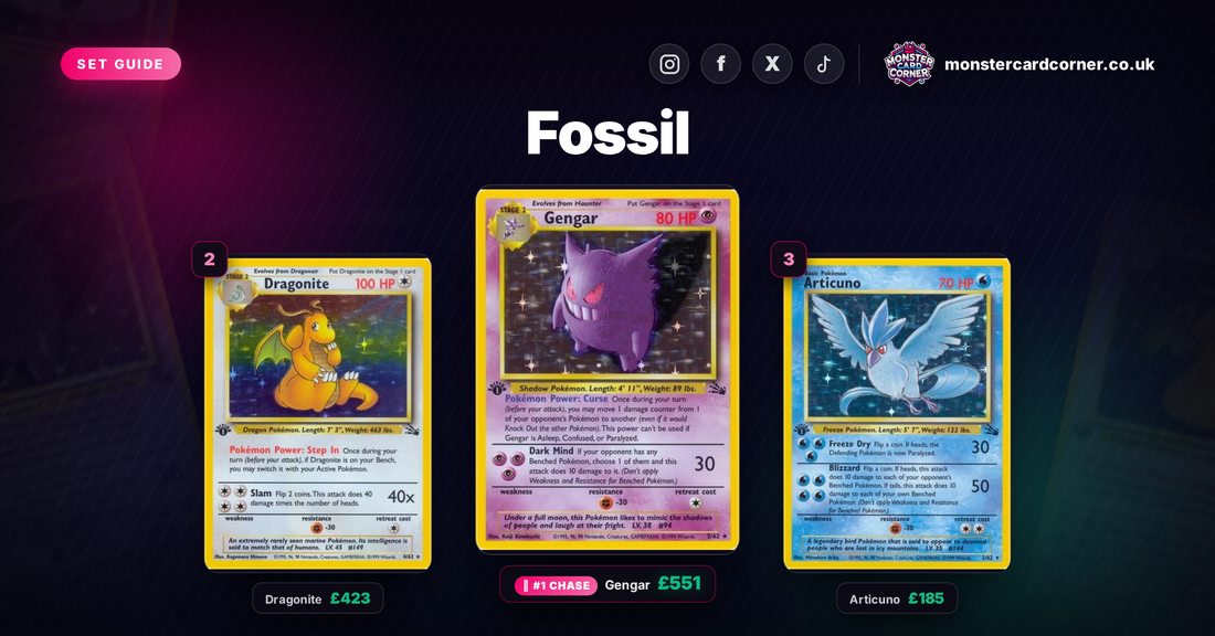 Fossil Pokemon Card List & Prices (UK) - Chase Cards & Set Value