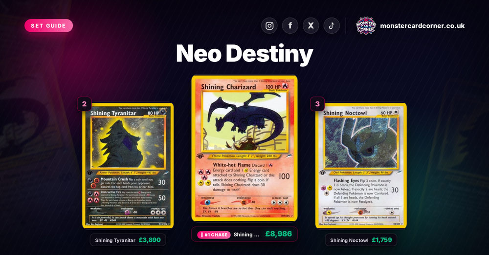 Neo Destiny Pokemon Card List & Prices (UK) - Chase Cards & Set Value