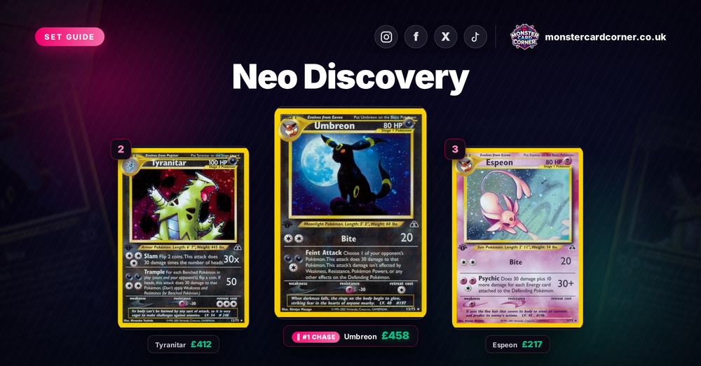 Neo Discovery Pokemon Card List & Prices (UK) - Chase Cards & Set Value