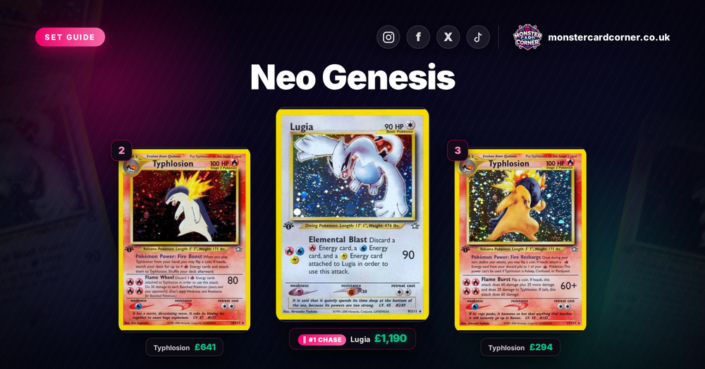 Neo Genesis Pokemon Card List & Prices (UK) - Chase Cards & Set Value