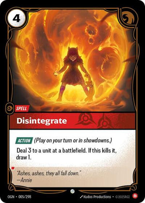 Riftbound - Origins - Disintegrate - 005/298 - Common