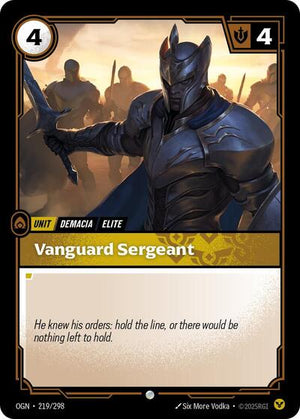 Riftbound - Origins - Vanguard Sergeant - 219/298 - Common