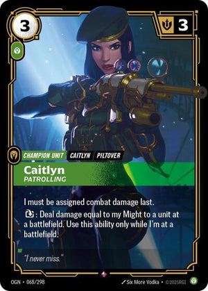 Riftbound - Origins - Caitlyn, Patrolling - 068/298 - Rare