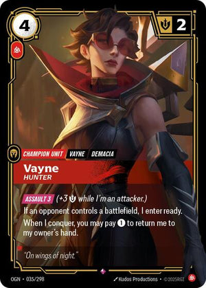 Riftbound - Origins - Vayne, Hunter - 035/298 - Rare