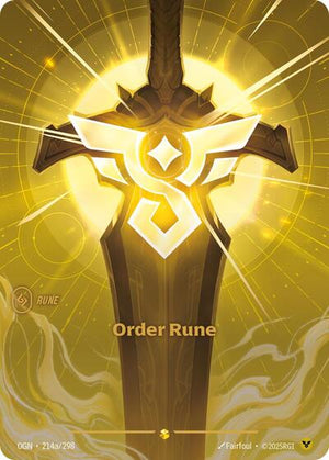 Riftbound - Origins - Order Rune - 214a/298 - Alternate Art - Showcase