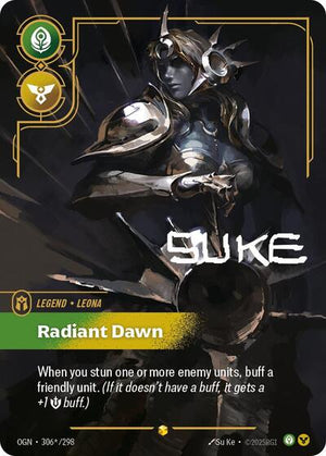 Riftbound - Origins - Leona, Radiant Dawn - 306*/298 - Signature - Showcase