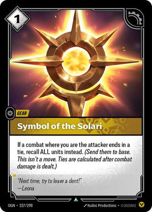 Riftbound - Origins - Symbol of the Solari - 227/298 - Uncommon