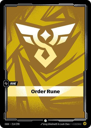 Riftbound - Origins - Order Rune - 214/298 - Common