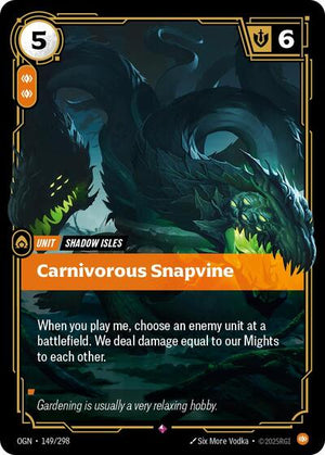 Riftbound - Origins - Carnivorous Snapvine - 149/298 - Rare