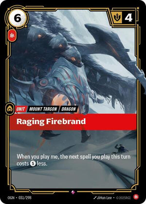Riftbound - Origins - Raging Firebrand - 031/298 - Rare