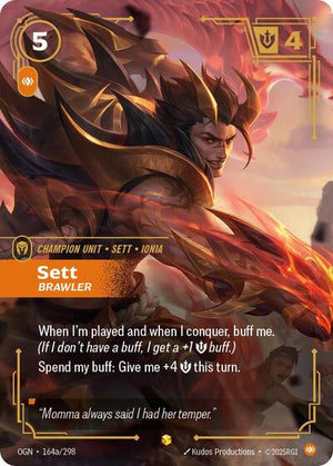 Riftbound - Origins - Sett, Brawler - 164a/298 - Alternate Art - Showcase