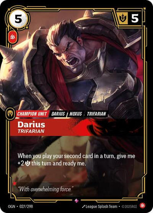 Riftbound - Origins - Darius, Trifarian - 027/298 - Rare