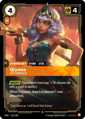 Riftbound - Origins - Qiyana, Victorious - 155/298 - Rare