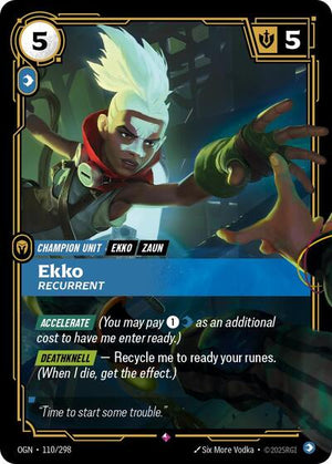Riftbound - Origins - Ekko, Recurrent - 110/298 - Rare