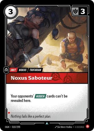 Riftbound - Origins - Noxus Saboteur - 018/298 - Uncommon